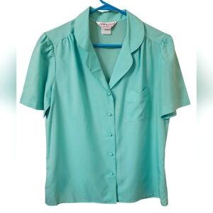 Vintage Seafoam Green Ship n' Shore Blouse